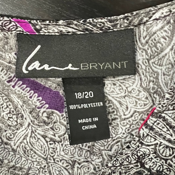 Lane Bryant Paisley Print Sleeveless Blouse, Size 18/20 - Picture 5 of 5